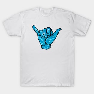 Watery hang loose hand T-Shirt